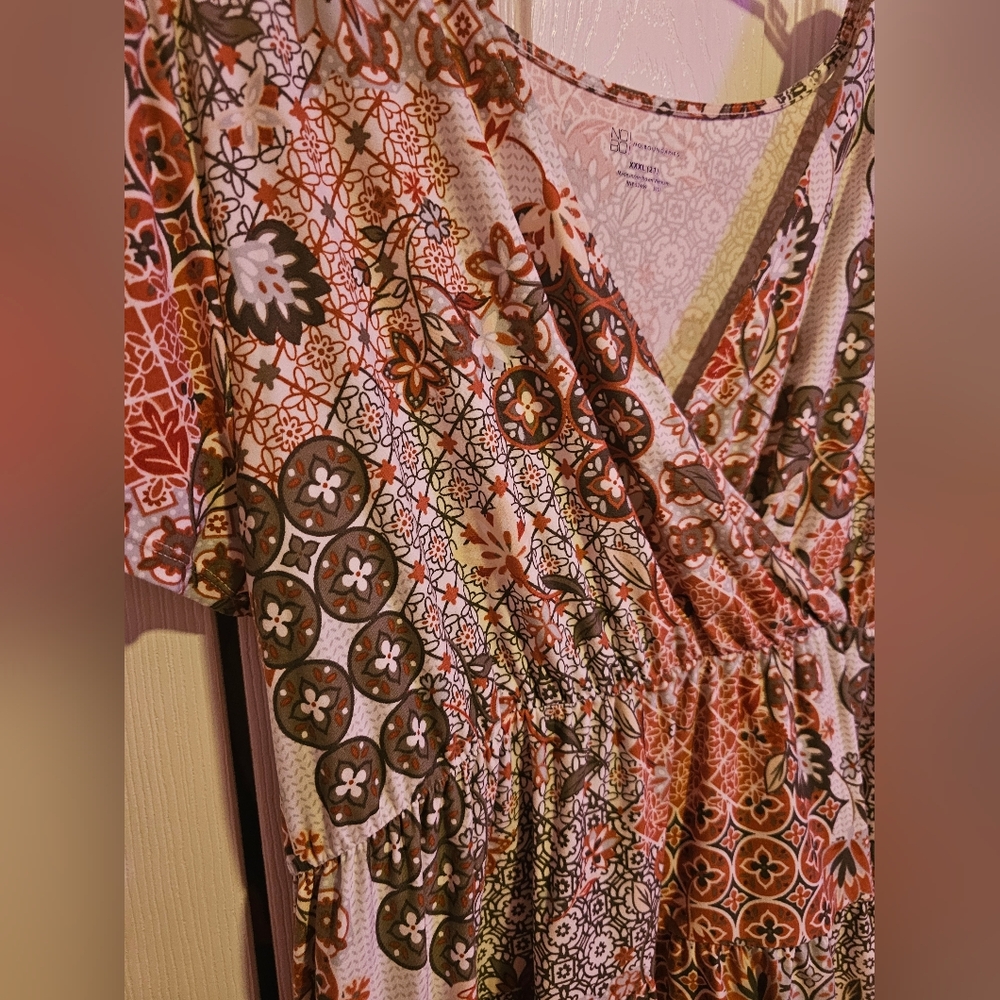 Bohemian Floral Print Dress